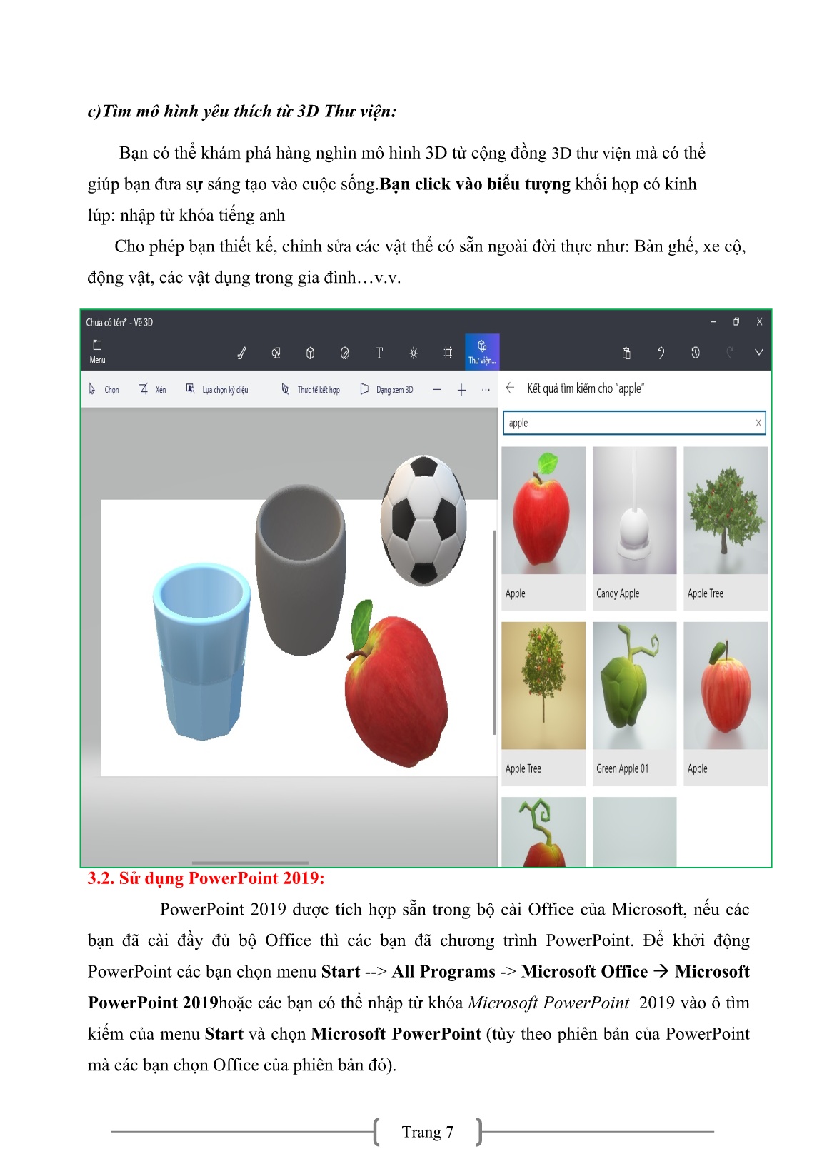 Sáng kiến kinh nghiệm Ứng dụng một số tính năng của hai phần mềm paint 3D và powerpoint 2019 để hướng dẫn học sinh vẽ tranh ở Lớp 6 trang 7