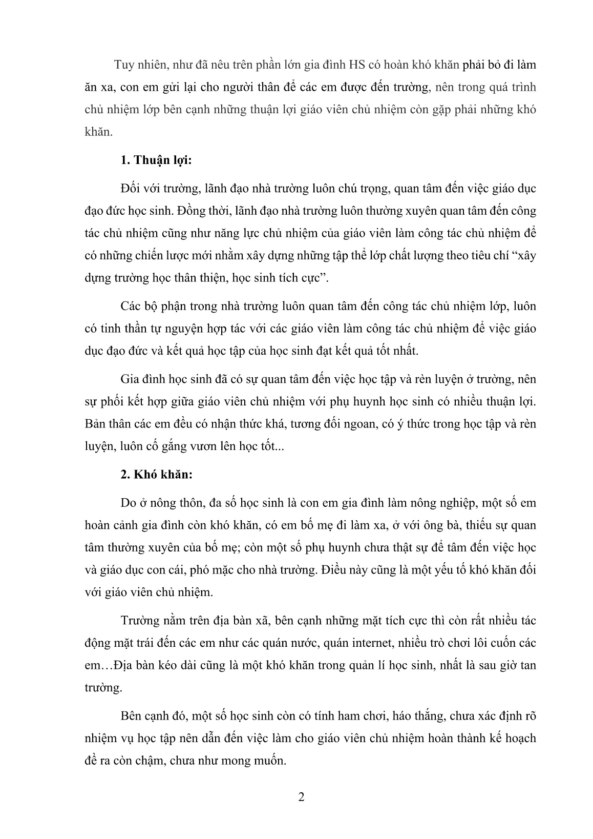 Sáng kiến kinh nghiệm Một số giải pháp hạn chế bạo lực học đường trong công tác chủ nhiệm trang 2