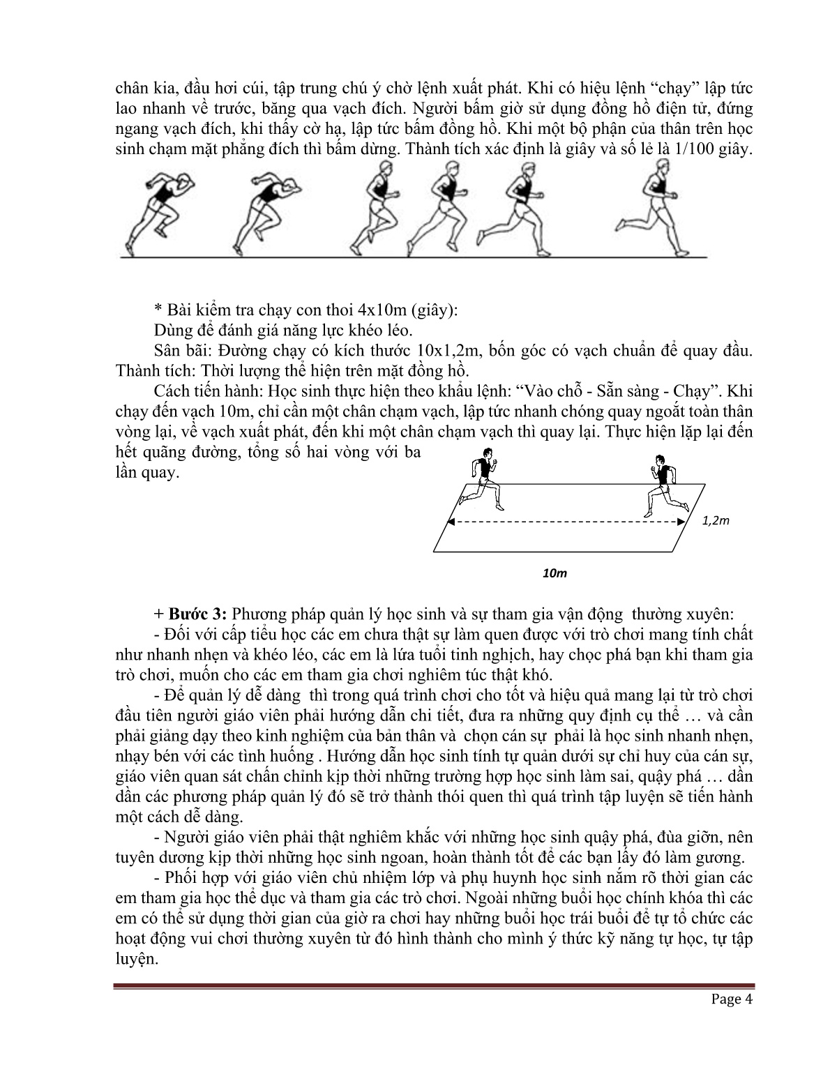 Sáng kiến kinh nghiệm Ứng dụng một số trò chơi vận động nhằm phát triển sức nhanh, khéo léo cho nữ học sinh Lớp 4 trang 4