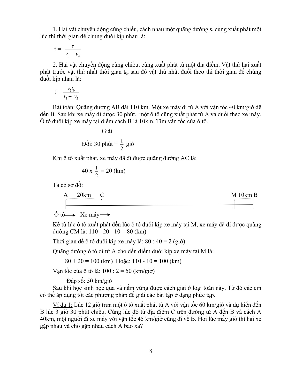 Sáng kiến kinh nghiệm Một số biện pháp nhằm giúp học sinh giải tốt các dạng bài toán chuyển động đều ở Lớp 5 trang 8