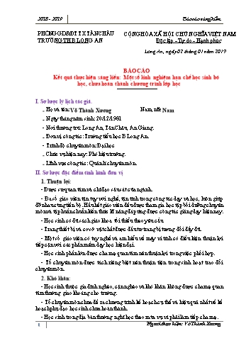 Sáng kiến kinh nghiệm Một số kinh nghiệm hạn chế học sinh bỏ học, chưa hoàn thành chương trình lớp học