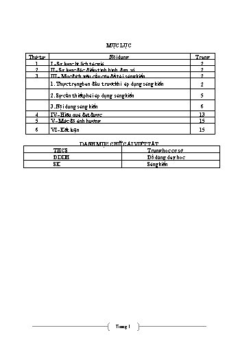 Sáng kiến kinh nghiệm Sử dụng ĐDDH có lồng ghép di sản văn hóa giúp HS Lớp 6 học tốt các tiết chủ đề